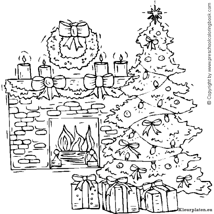 Kerstboom kleurplaten