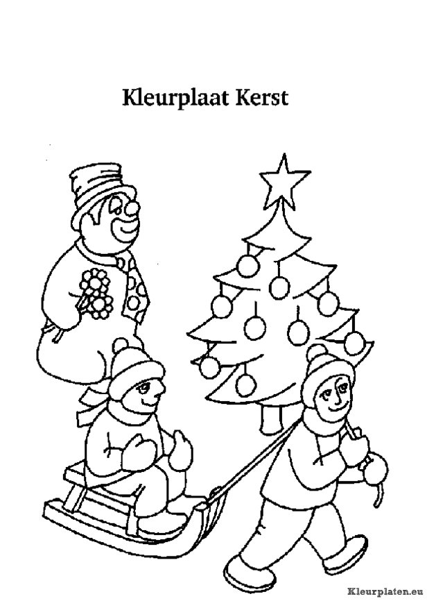 Kerstboom kleurplaten