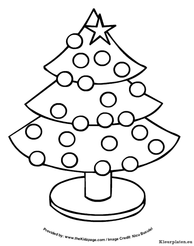 Kerstboom kleurplaten