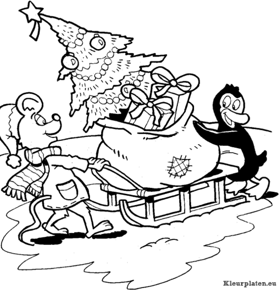 Kerstboom kleurplaten