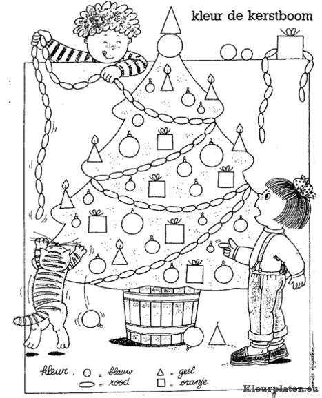 Kerstboom kleurplaten