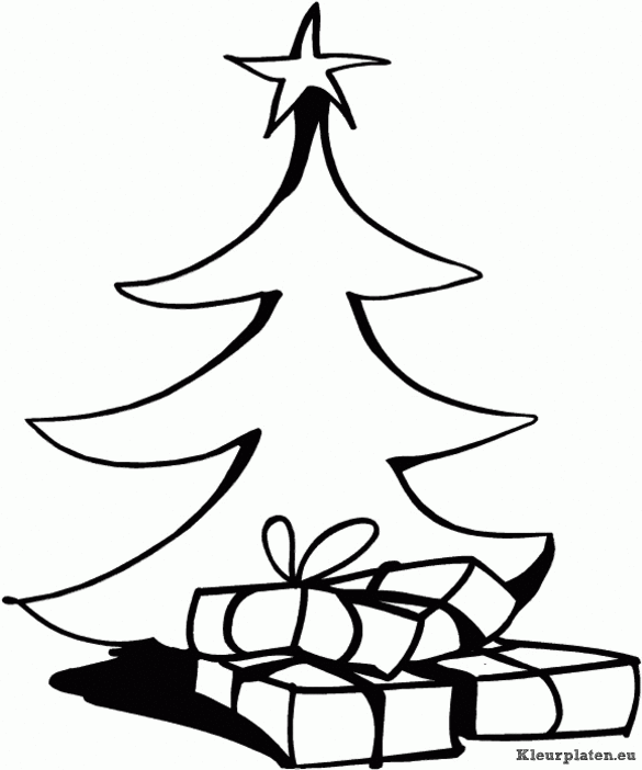 Kerstboom kleurplaten