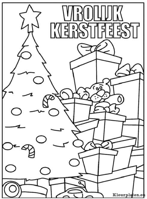 Kerstboom kleurplaat