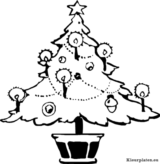 Kerstboom kleurplaten