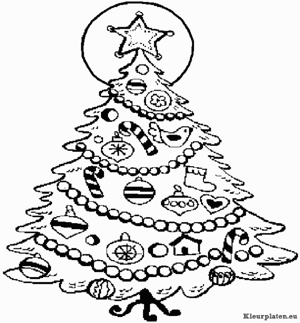 Kerstboom kleurplaten