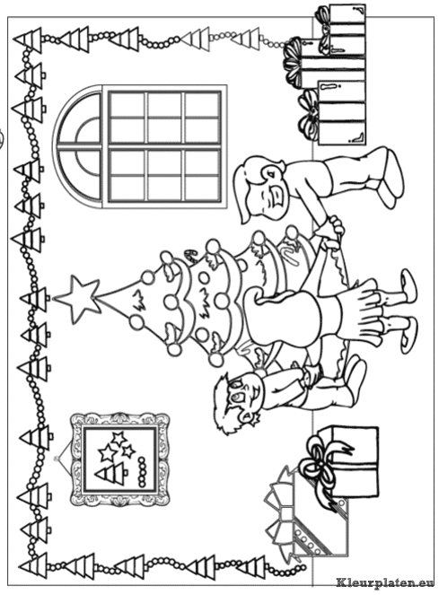 Kerstboom kleurplaten