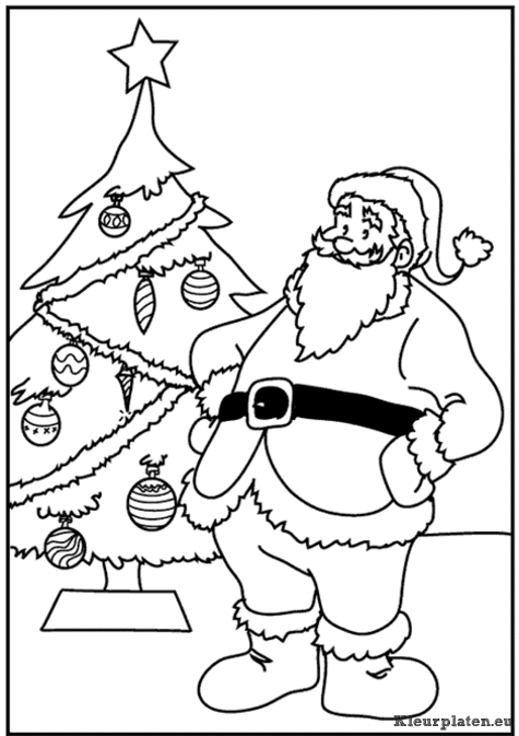 Kerstboom kleurplaten