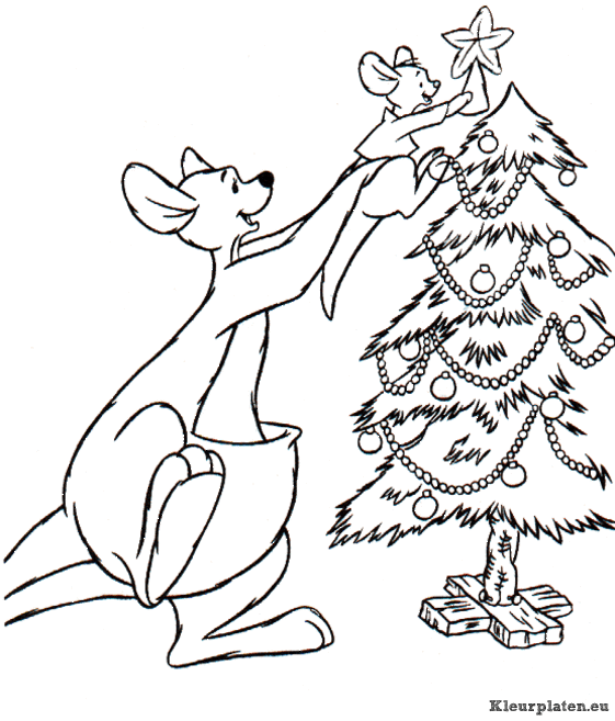 Kerstboom kleurplaten