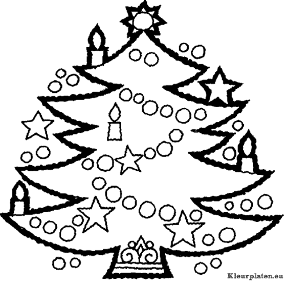Kerstboom kleurplaten