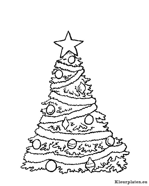Kerstboom kleurplaten