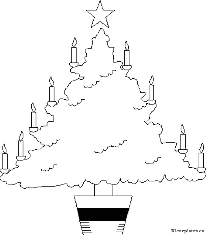Kerstboom kleurplaten