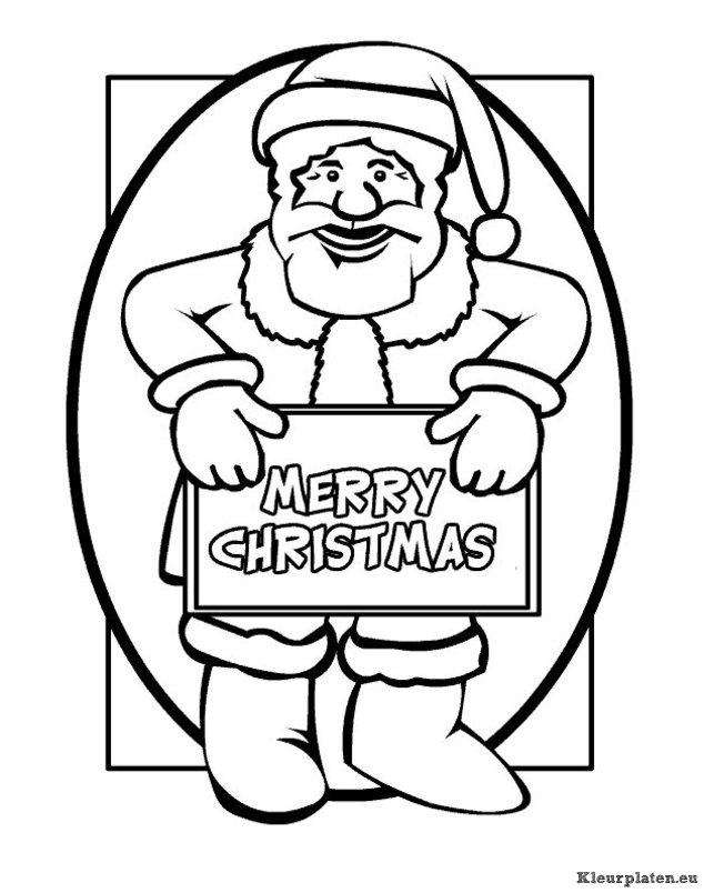 Kerstman kleurplaten