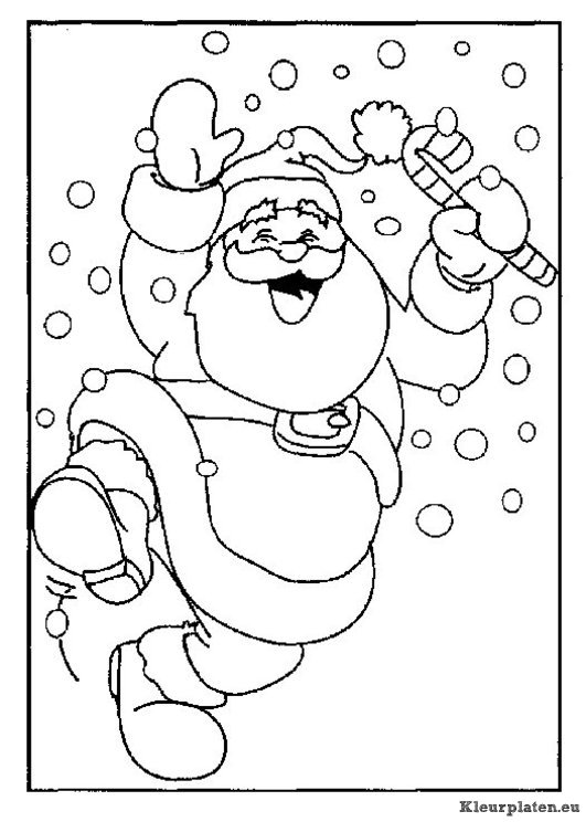 Kerstman kleurplaten