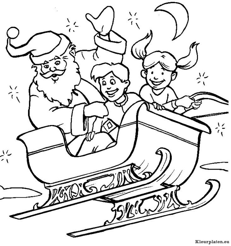 Kerstman kleurplaten