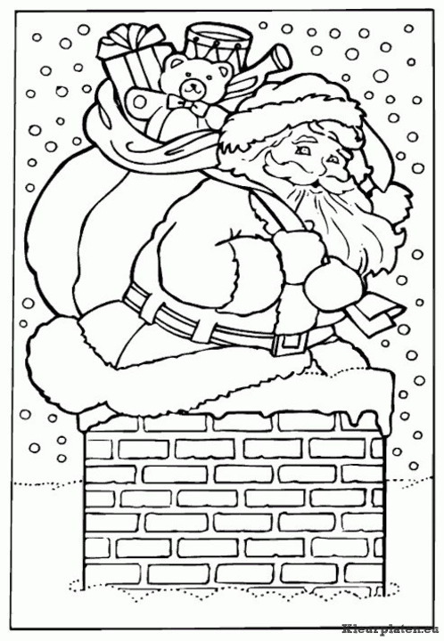 Kerstman kleurplaten