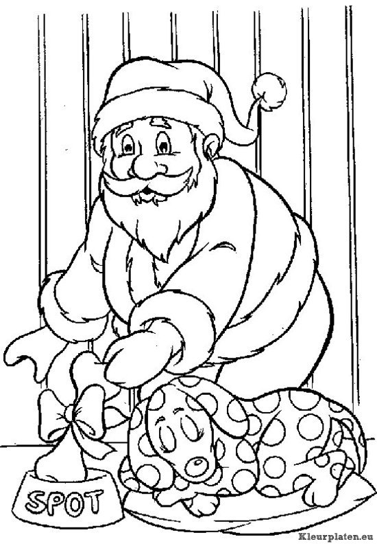 Kerstman kleurplaten