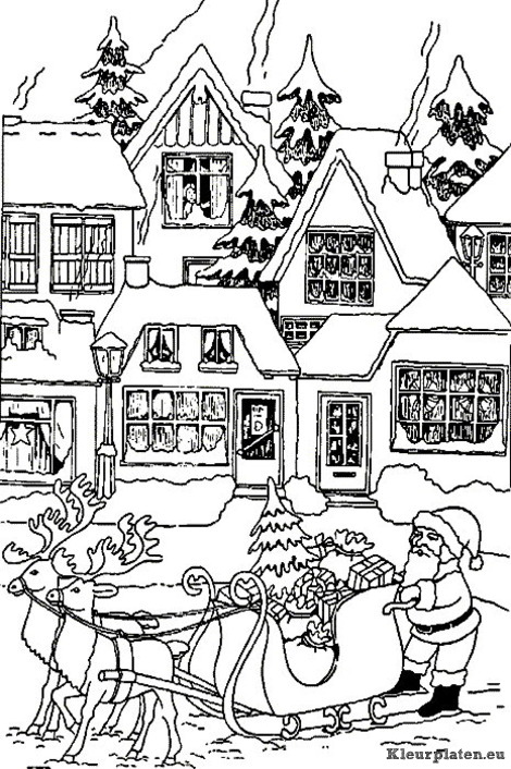 Kerstman kleurplaten