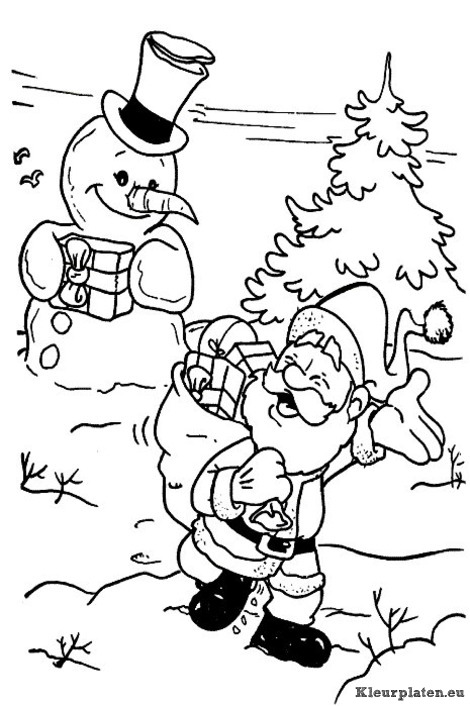 Kerstman kleurplaten