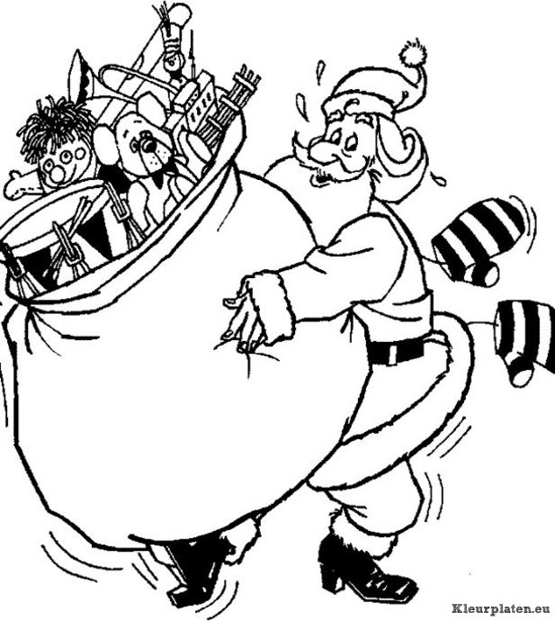Kerstman kleurplaten