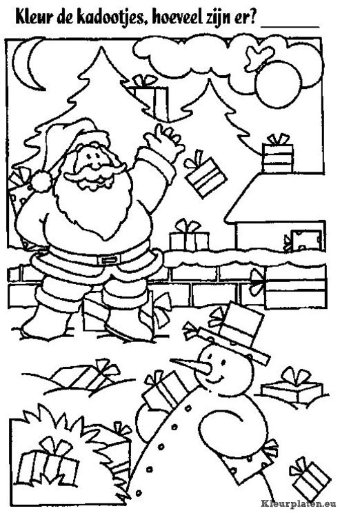 Kerstman kleurplaten
