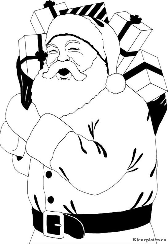 Kerstman kleurplaten