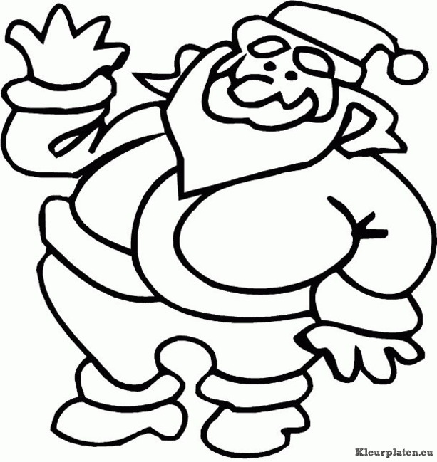 Kerstman kleurplaten