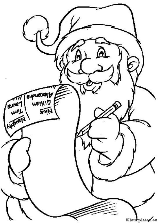 Kerstman kleurplaten