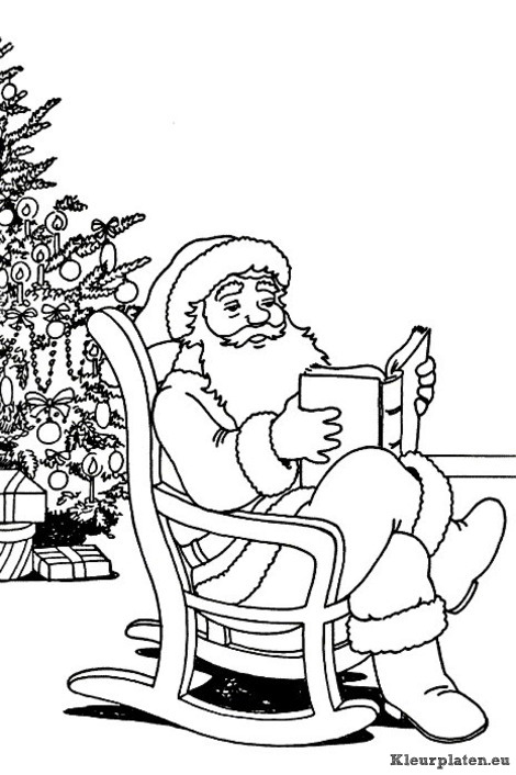 Kerstman kleurplaten