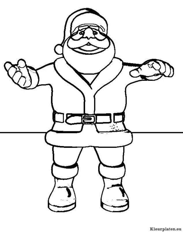Kerstman kleurplaten