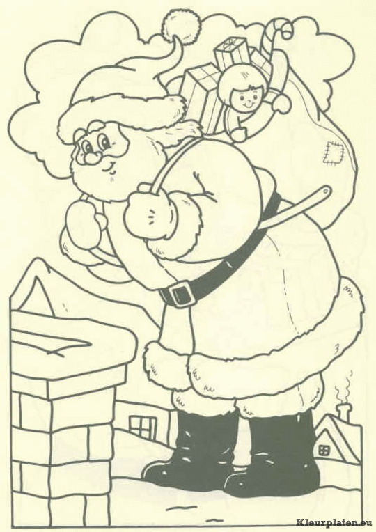 Kerstman kleurplaten