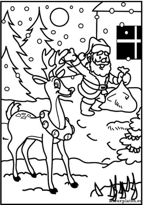 Kerstman kleurplaten