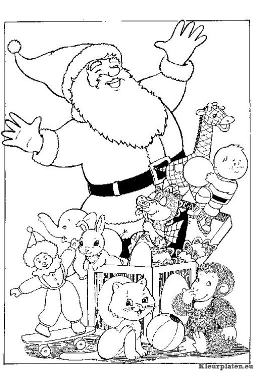 Kerstman kleurplaten