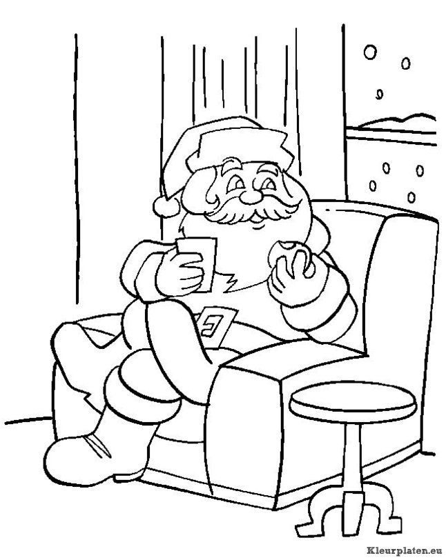 Kerstman kleurplaten