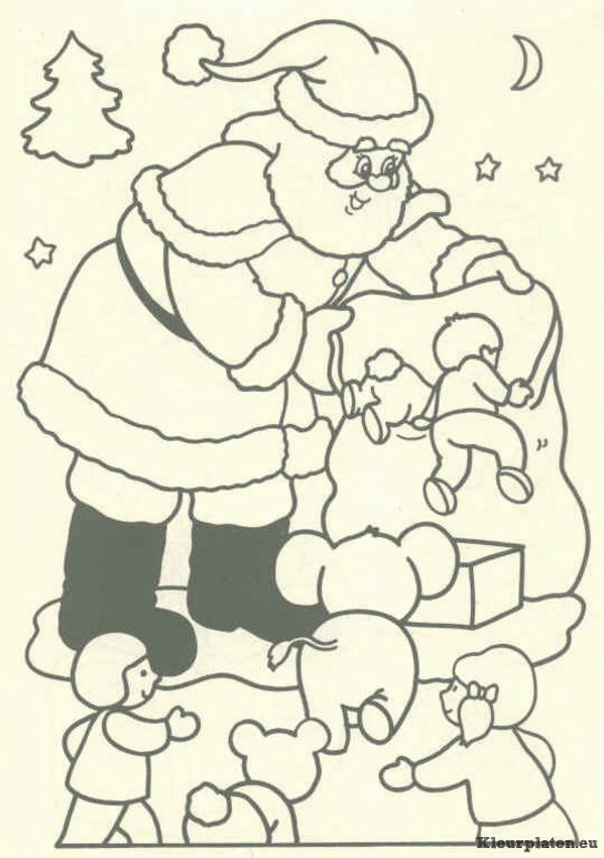 Kerstman kleurplaten