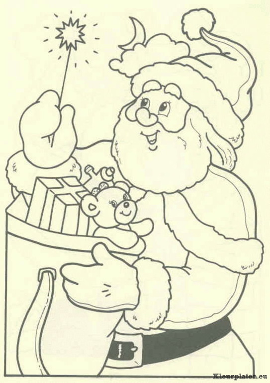 Kerstman kleurplaten