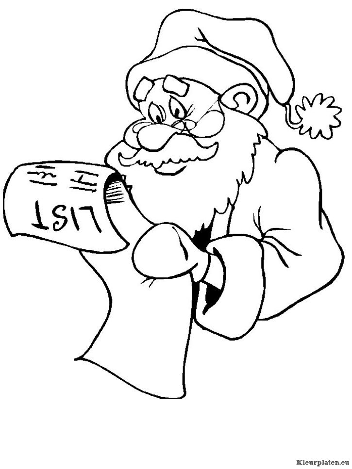 Kerstman kleurplaten