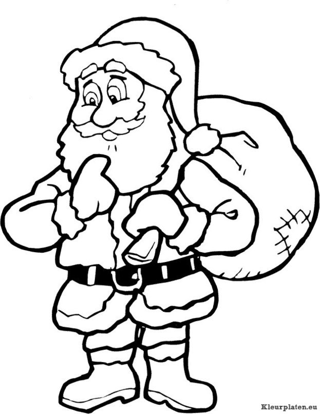 Kerstman kleurplaten