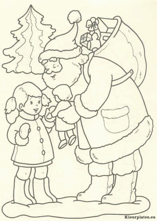 Kerstman kleurplaten