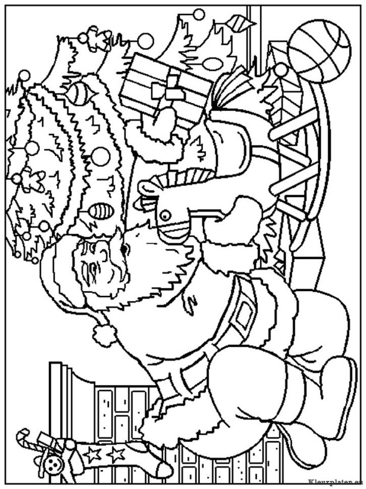 Kerstman kleurplaten