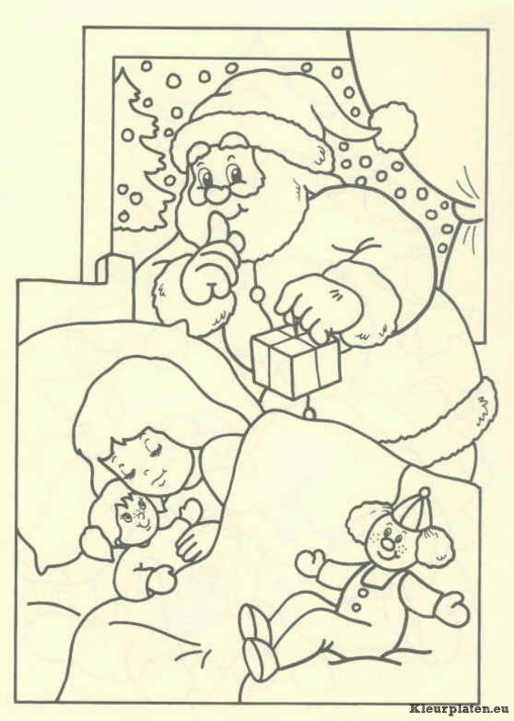 Kerstman kleurplaten