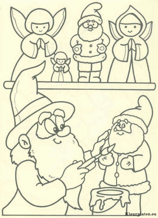 Kerstman kleurplaten