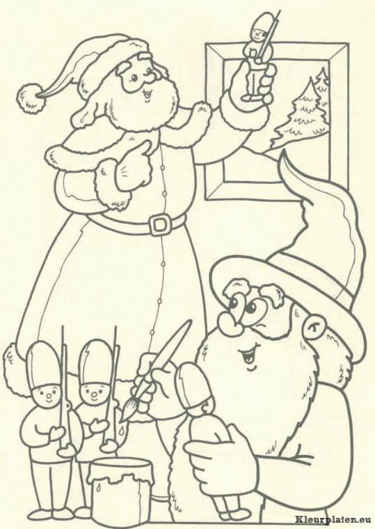 Kerstman kleurplaten
