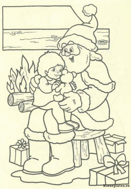 Kerstman kleurplaten