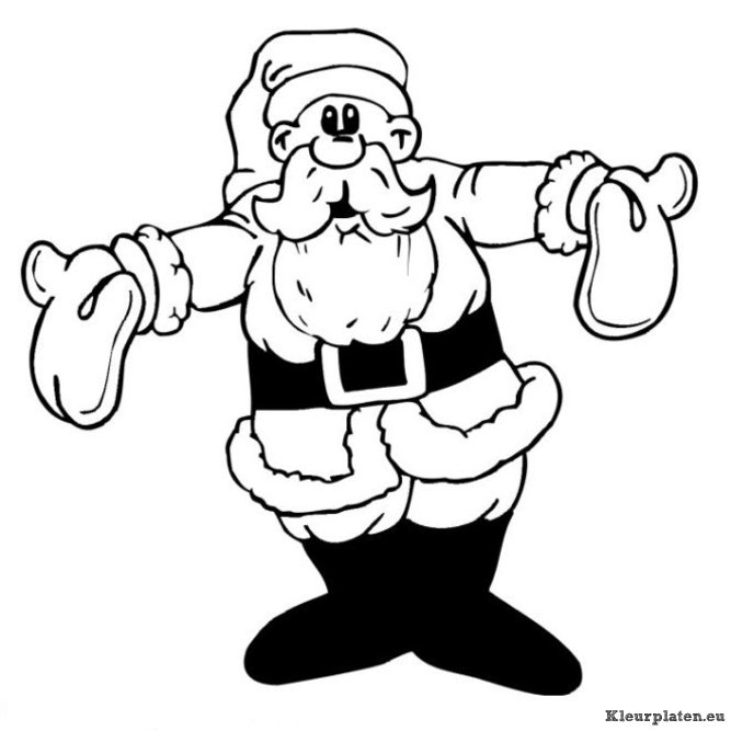 Kerstman kleurplaten