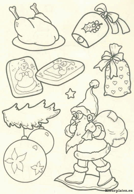 Kerstman kleurplaten