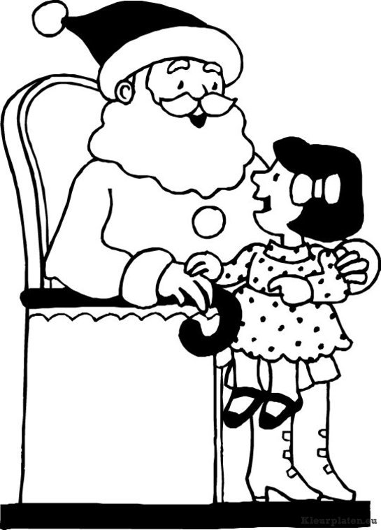 Kerstman kleurplaten