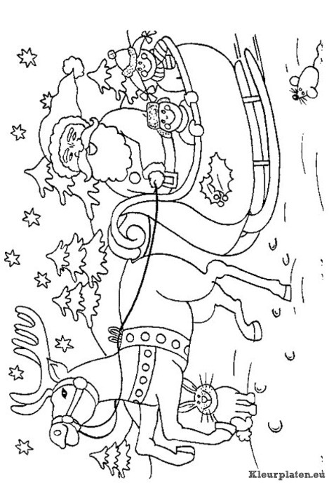 Kerstman kleurplaten