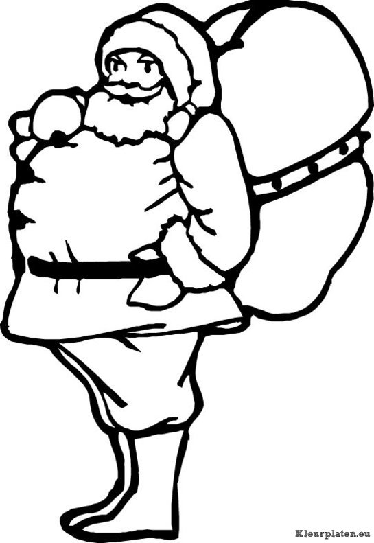 Kerstman kleurplaten