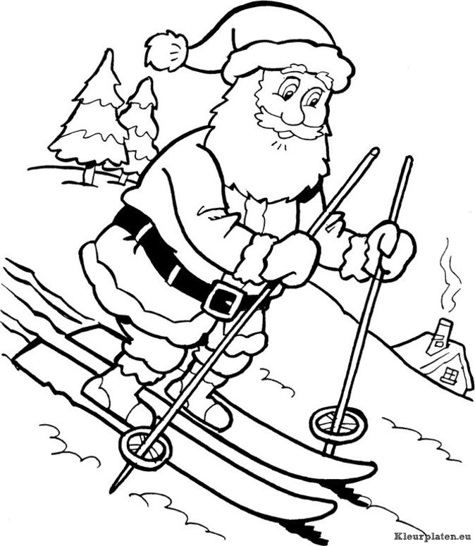 Kerstman kleurplaten