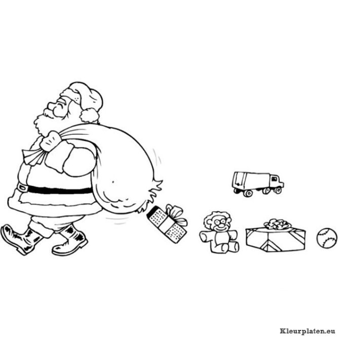Kerstman kleurplaten